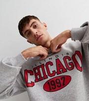 New Look Grey Marl Chicago Logo Sweatshirt